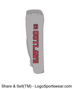ADULT OUTLAW GREY SWEATPANTS RED LETTERING Design Zoom